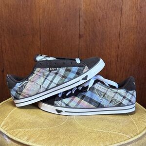Vintage Chelsea, Roxy Plaid Sneakers, Skate Style, New Old Stock, Never Worn